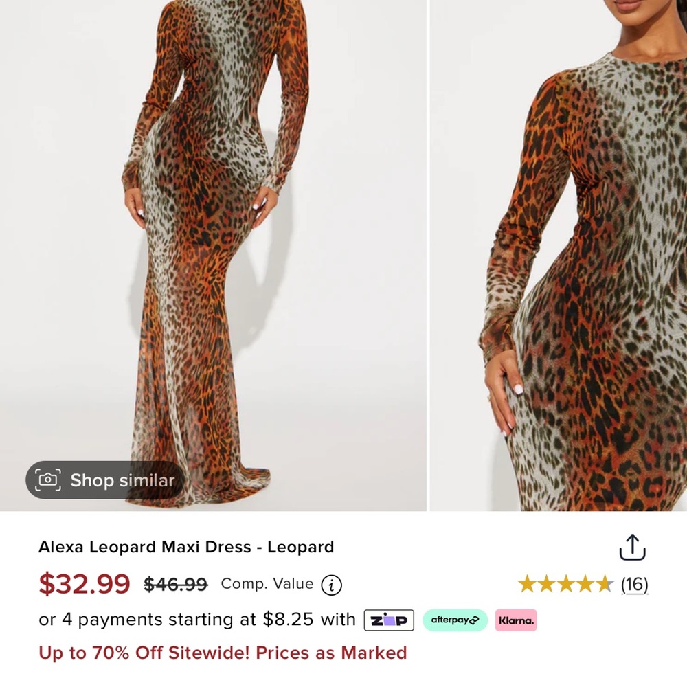 Fashion nova Leopard maxi dress